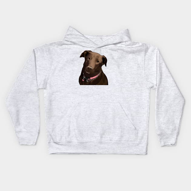 Chocolate Lab Kids Hoodie by AlishaMSchil